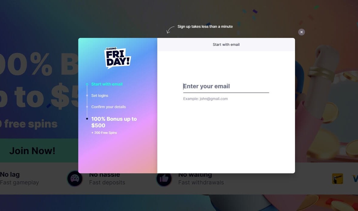 Casino Friday Sign Up