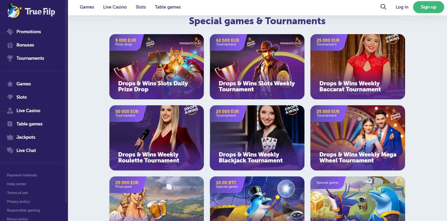 True Flip Casino Games