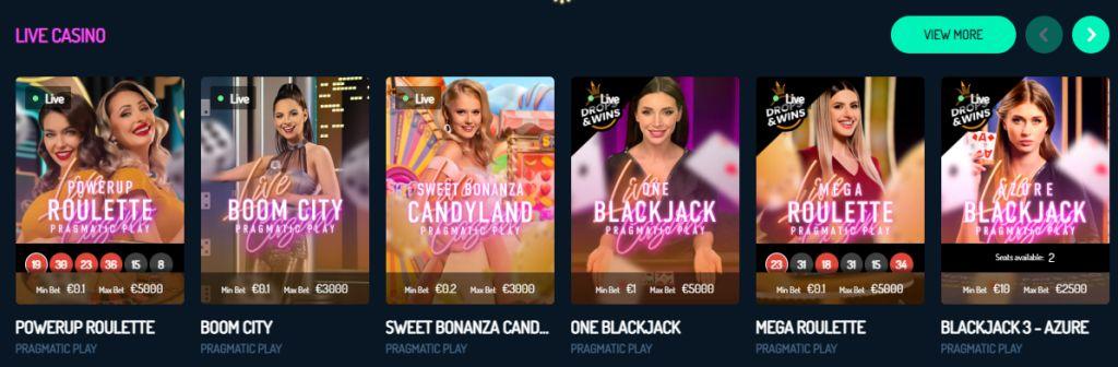 neon vegas live games